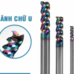 Dao Phay Ngón 3F Phủ DLC 7 Màu Tạo Đường Cắt Bóng, Đẹp