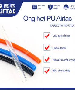 PU10x6.5 Dây hơi khí nén PU Airtac (PU10x6.5 Màu: trắng, đen, xanh, cam)