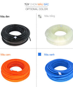 PU14x10 Dây hơi khí nén PU Airtac (PU14x10 Màu: trắng, đen, xanh, cam)