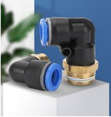 Cút nối nhanh khí nén vuông góc - -Đồi nối vuông góc khí nén ren ngoài - Cút nối PL4-M3