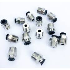 Cút nối thẳng ren ngoài inox nhựa đen PC4-M5C/PC4-01C/ PC6-M5C/ PC6-01C