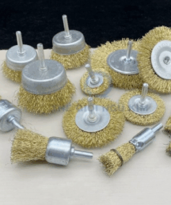 Chổi đánh rỉ sợi thép mạ đồng có cán